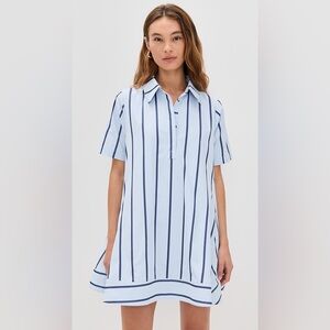 Tuckernuck English Factory striped mini shirt dress, M